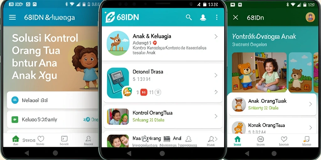 Tampilan utama 68IDN dengan fitur kontrol orang tua yang intuitif.