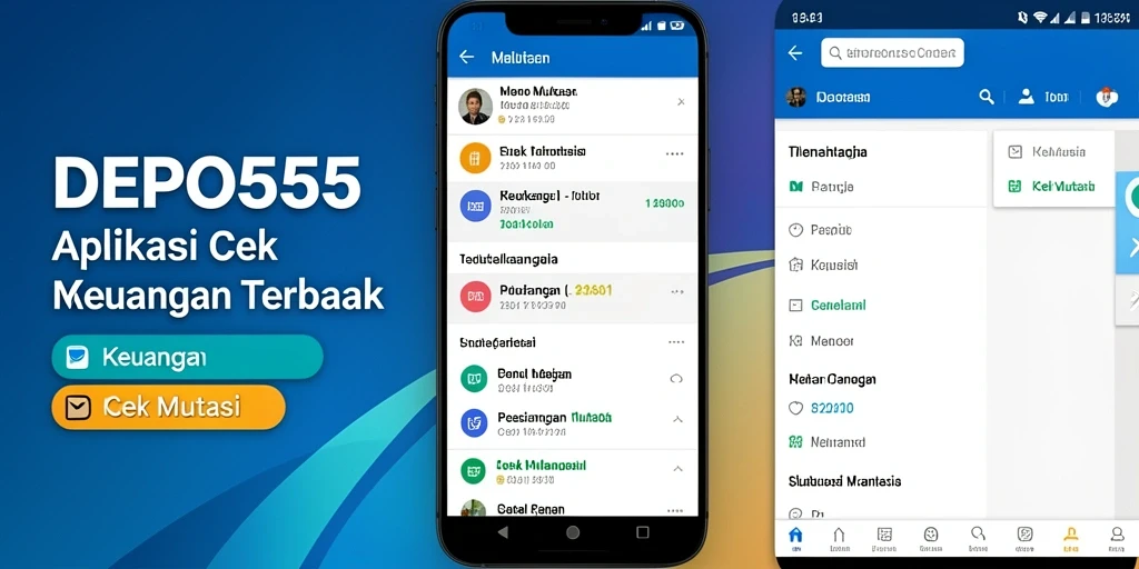 Antarmuka DEPO555 yang menunjukkan ringkasan mutasi keuangan.