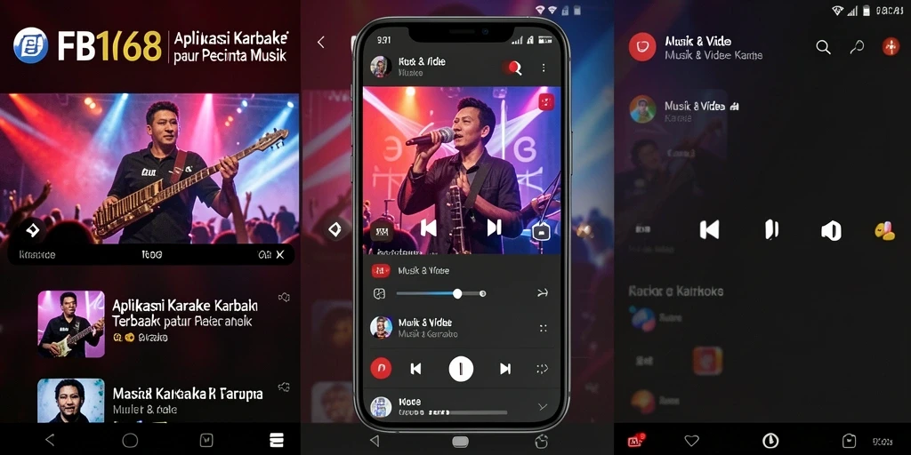 Antarmuka aplikasi FB168 yang intuitif dan menarik untuk Karaoke.