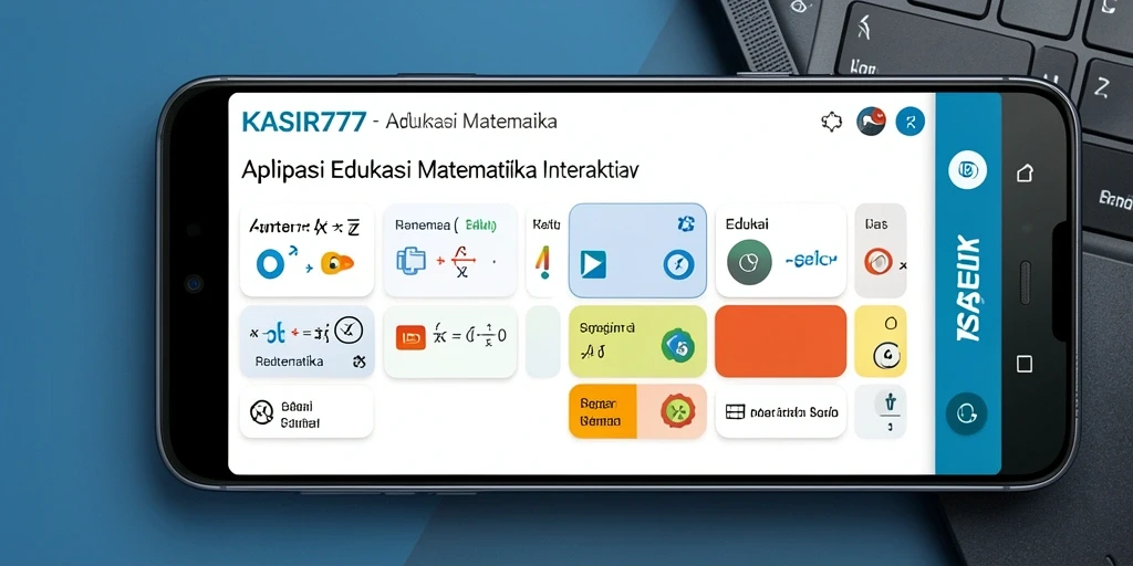 Tampilan antarmuka aplikasi KASIR777 yang menarik dan interaktif untuk belajar Matematika.