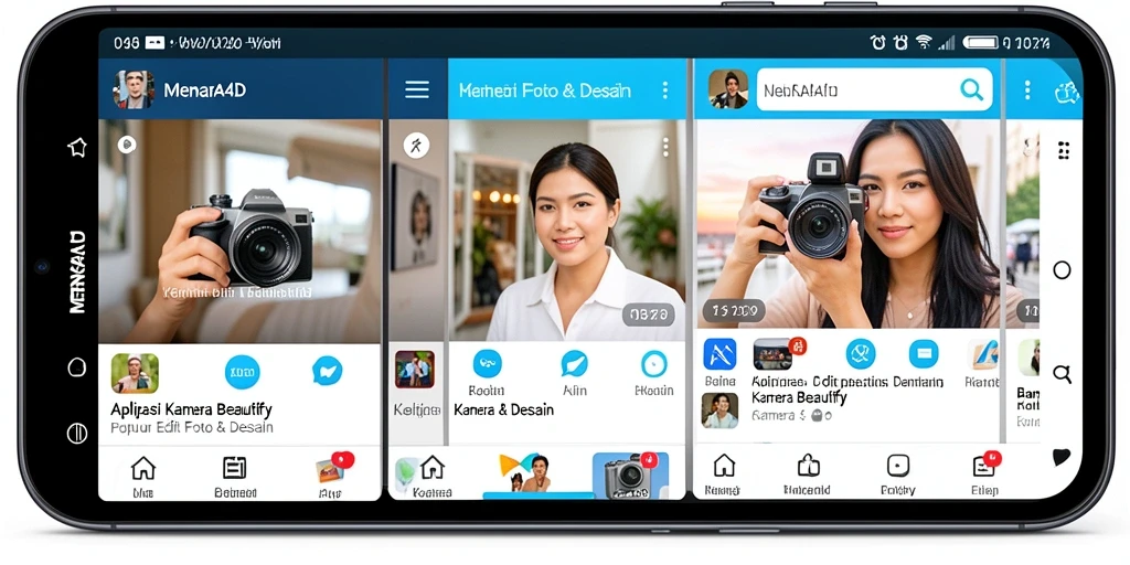 Antarmuka MENARA4D menampilkan berbagai fitur editing unggulan.