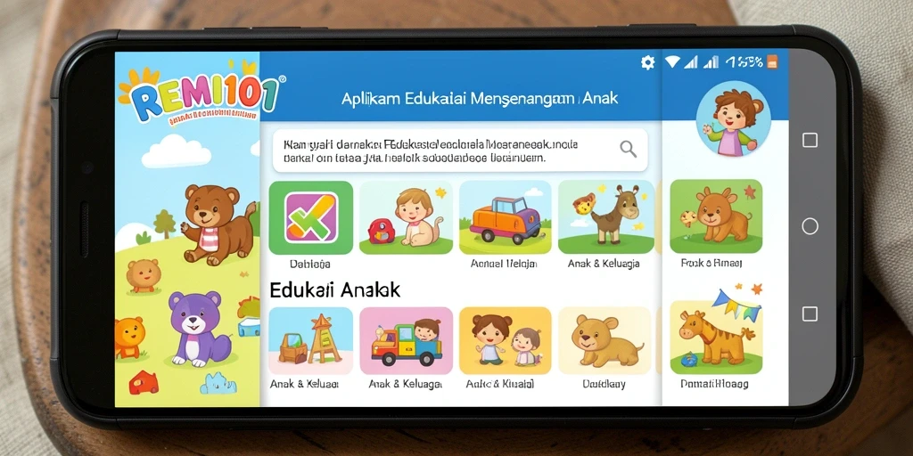 Tampilan antarmuka yang interaktif dan edukatif dari REMI101.