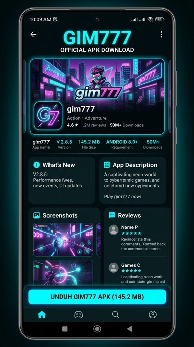 Unduh dan Instal gim777 APK Resmi untuk Android